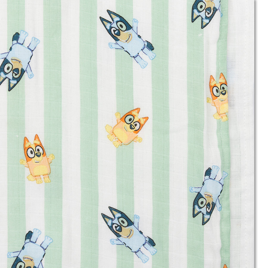 Poncho de Plage - Blanc/Bleu - Bluey - 50 x 50 cm