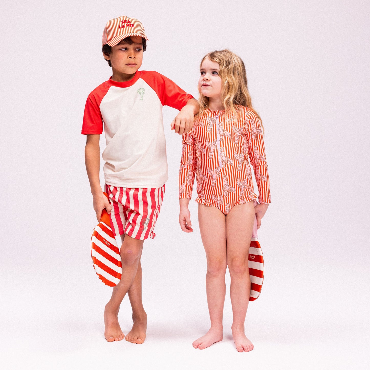 Schwimm T-Shirt Kurzarm - Rot - CATCH OF THE DAY