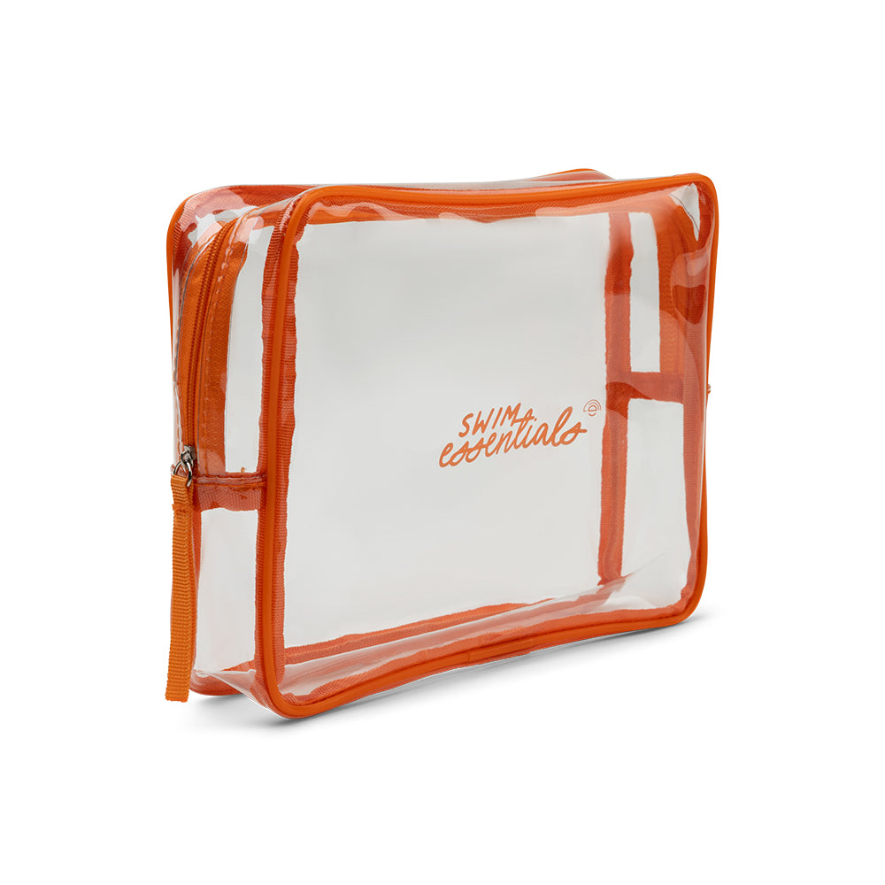 Kosmetiktasche - Transparent Orange - Groß