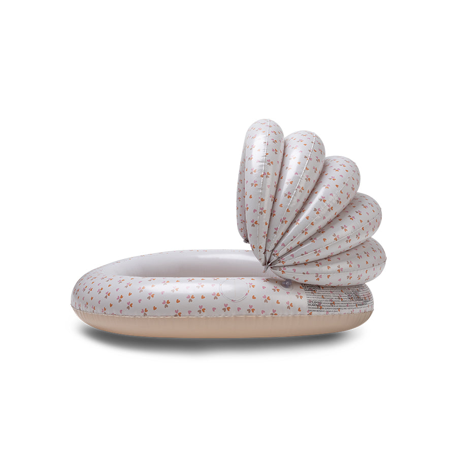 Kids Pool - Beige - Cozy Hearts - Ø 100 cm mit Sonnendach