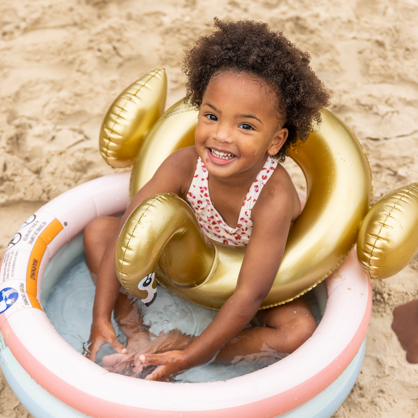 Flotador de Aro Cisne - Dorado - Dreamscape - Ø 55 cm