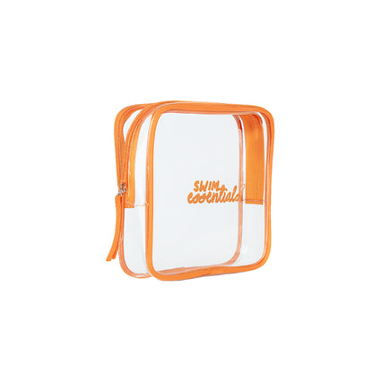 Kosmetiktasche - Transparent Orange - Klein