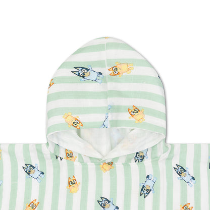 Poncho de Plage - Blanc/Bleu - Bluey - 50 x 50 cm