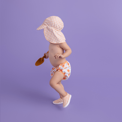 Casquette de soleil - Orange/Blanc - Sunset Grid