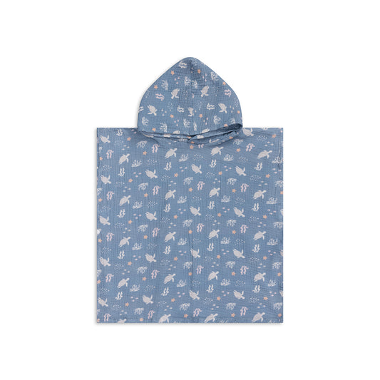 Strandponcho - Blau - Coral Bliss - 52 x 52 cm