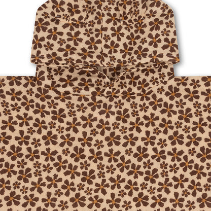 Strandponcho - Bruin - Wild Flower - 50 x 50 cm