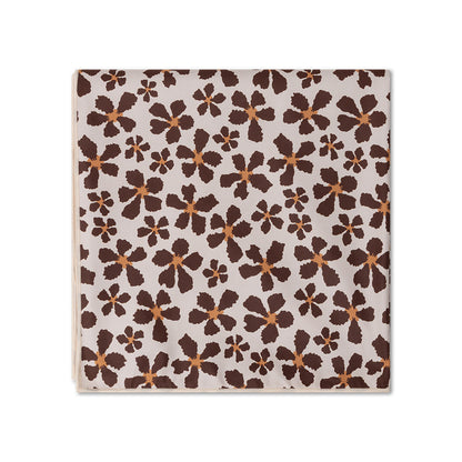 Strandtuch Mikrofaser - Braun - Wild Flower - 180 x 180 cm