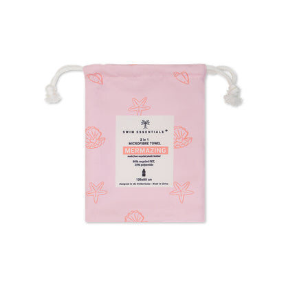 Strandlaken Microvezel - Roze - Mermazing - 135 x 65 cm