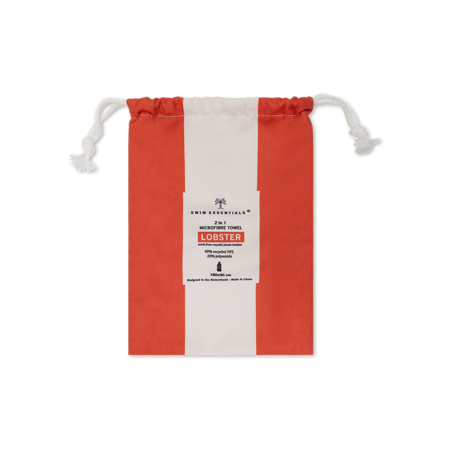 Strandtuch Mikrofaser - Rot - Lobster - 140 cm