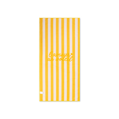 Beach Towel Microfiber - Yellow - Flower Market - 135 x 65 cm