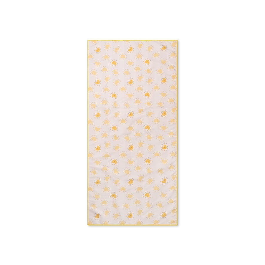 Beach Towel Microfiber - Yellow - Flower Market - 135 x 65 cm