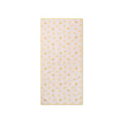 Beach Towel Microfiber - Yellow - Flower Market - 135 x 65 cm
