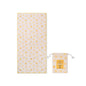 Beach Towel Microfiber - Yellow - Flower Market - 135 x 65 cm