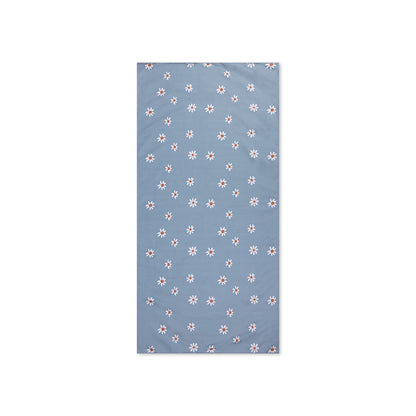 Serviette de Plage Microfibre - Bleu - Daisy Flower 135 x 65 cm