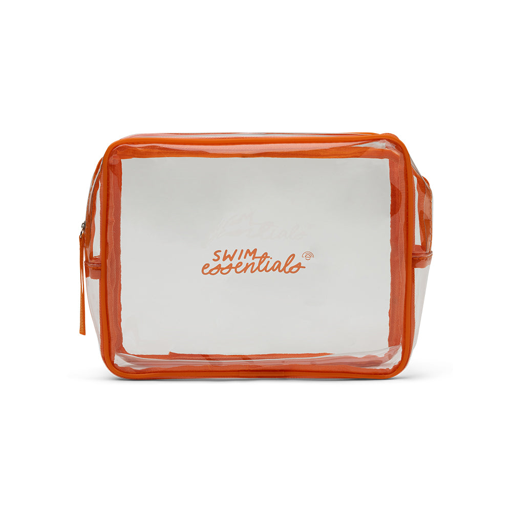 Kosmetiktasche - Transparent Orange - Groß