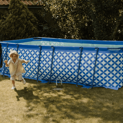 Rahmenpool - DunkelBlau/Weiß - Elegance - 400 x 200 x 100 cm