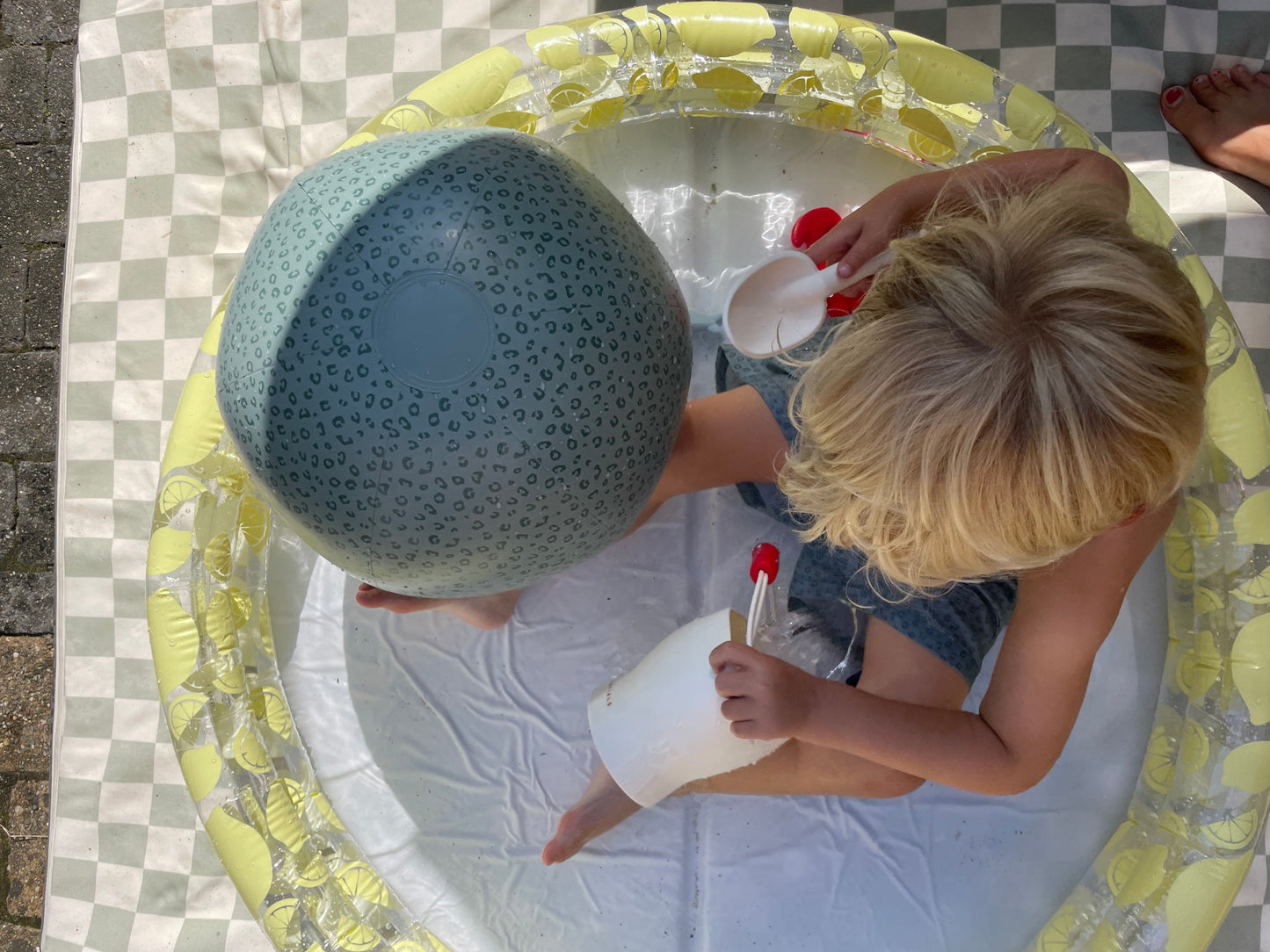 Strandball - Grün - Leopard