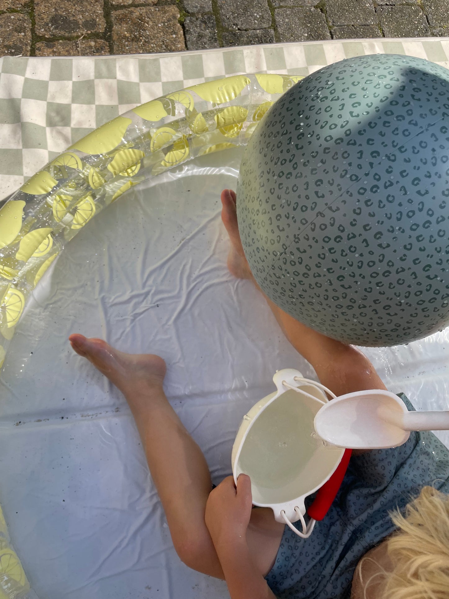 Strandball - Grün - Leopard