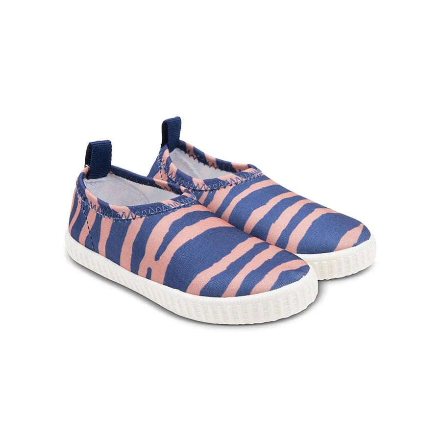 Zapatos de Agua para Niños - Azul/Naranja - Vibrant Stripes