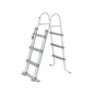 Pooltreppe Kunststoff - Grau - 107 cm