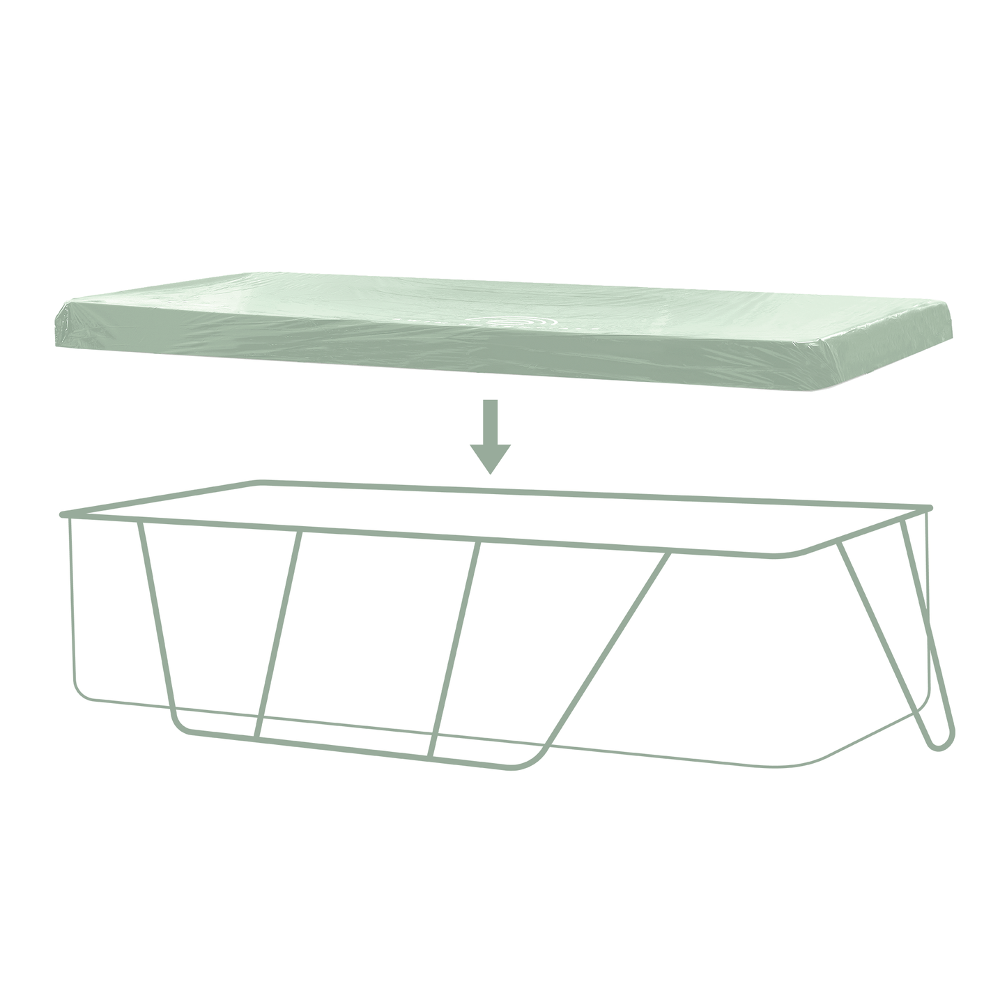 Couverture de piscine - Vert - Essence - 400 x 200 cm