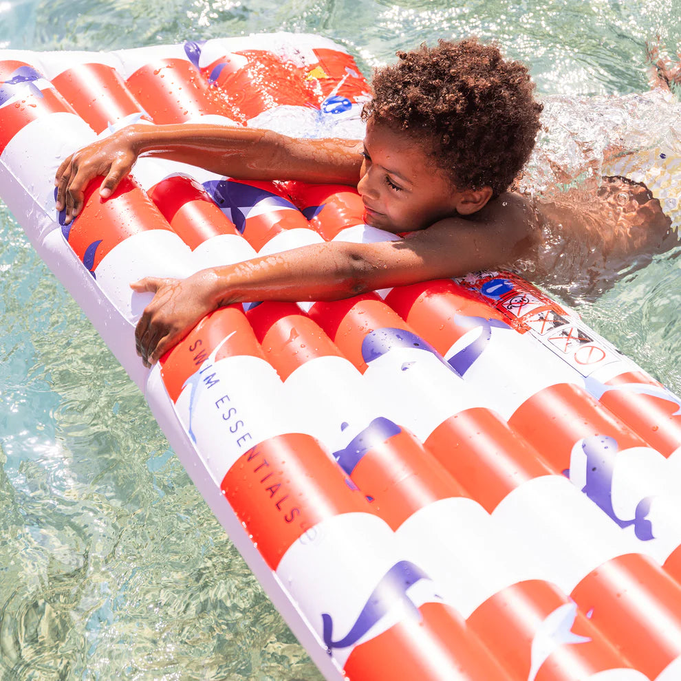 Pool Float Red Color Pool Float - Red/White - Ocean Stripes - 177 cm – sunwavebrands.com