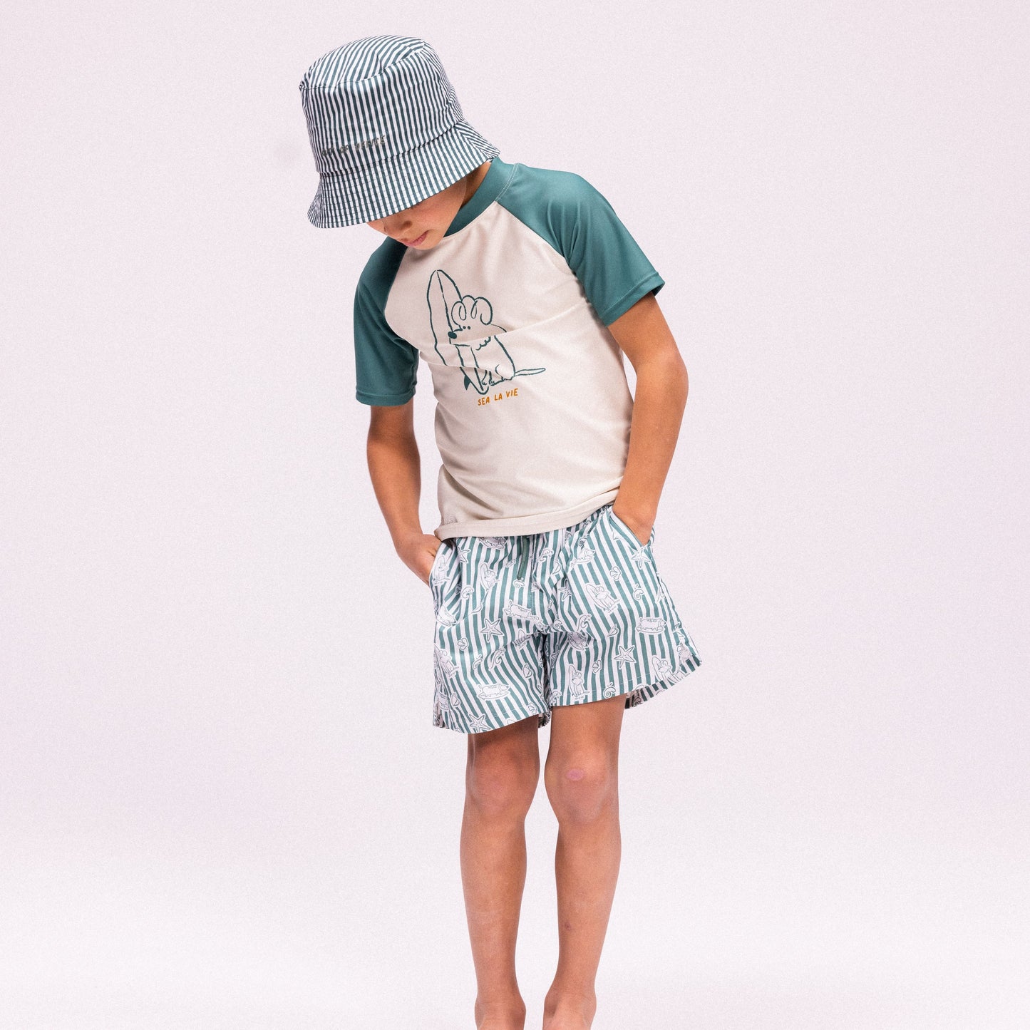 Badeshorts - Grün - Surf Dogs