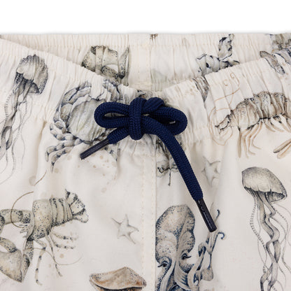 Badeshorts - Grün/Weiß - Sea Life