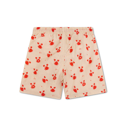 Shorts de baño - Rojo/Beige - Crabby