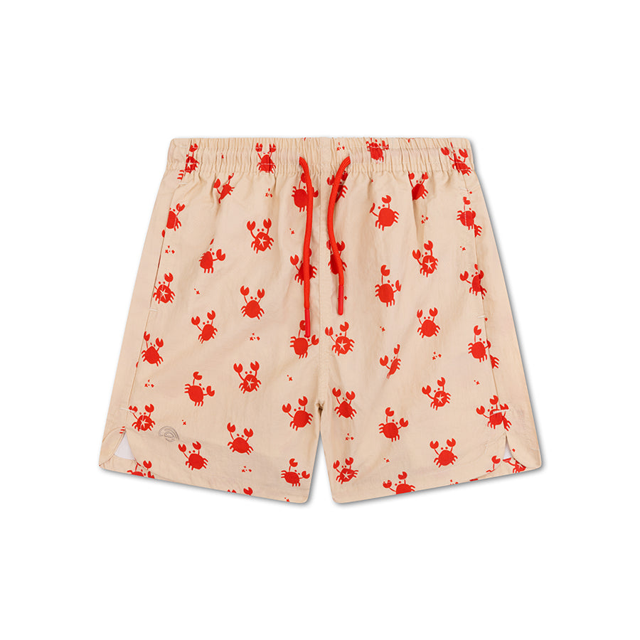 Shorts de baño - Rojo/Beige - Crabby