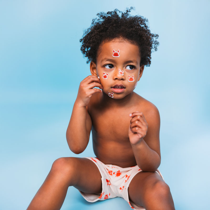 Zwemboxer - Beige/Rood - Crabby