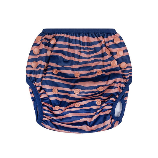 Pañal de Natación - Azul/Naranja - Vibrant Stripes