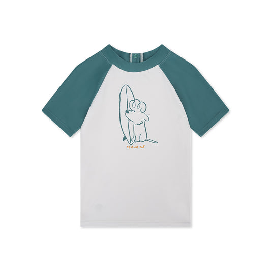 Swimming T-Shirt Short Sleeves - Green - Surfer