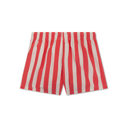 Swim Shorts - Beige/Red - Lobster Stripe - Adult