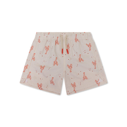 Badeshorts - Beige/Rot - Little Lobster