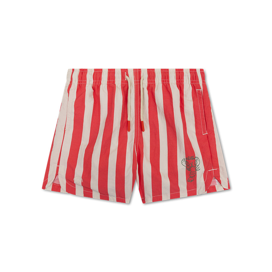 Zwembroek - Beige/Rood - Lobster Stripe