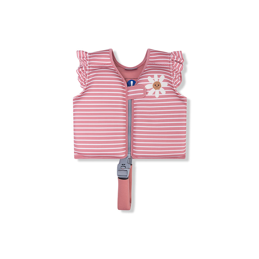 Swim Vest - Red/White - Daisy Flower