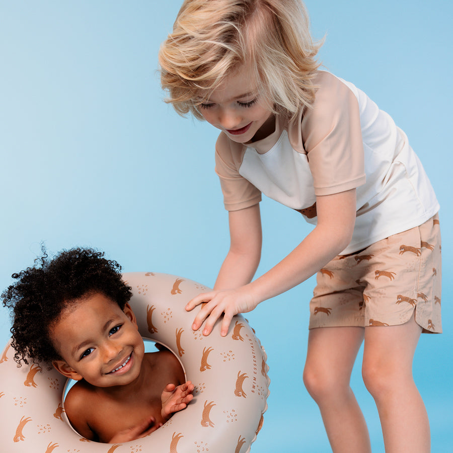 Schwimm T-Shirt - Kurzarm - Braun - Roamer