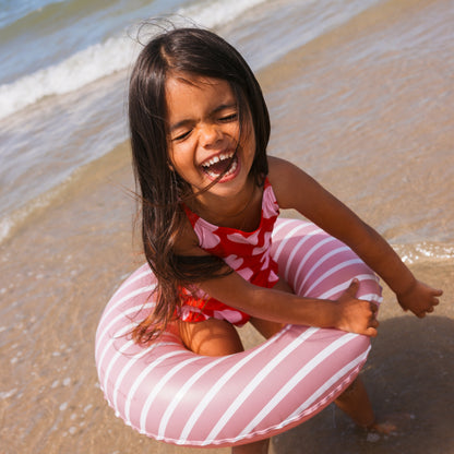 Flotador de Aro - Rojo/Blanco - Boldlines - Ø 55 cm