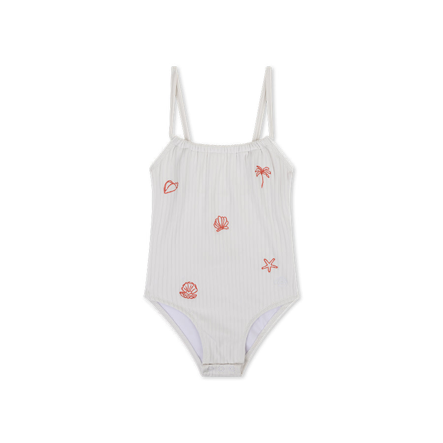 Badpak Meisjes - Wit - White Pearl