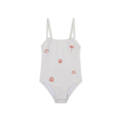 Badpak Meisjes - Wit - White Pearl