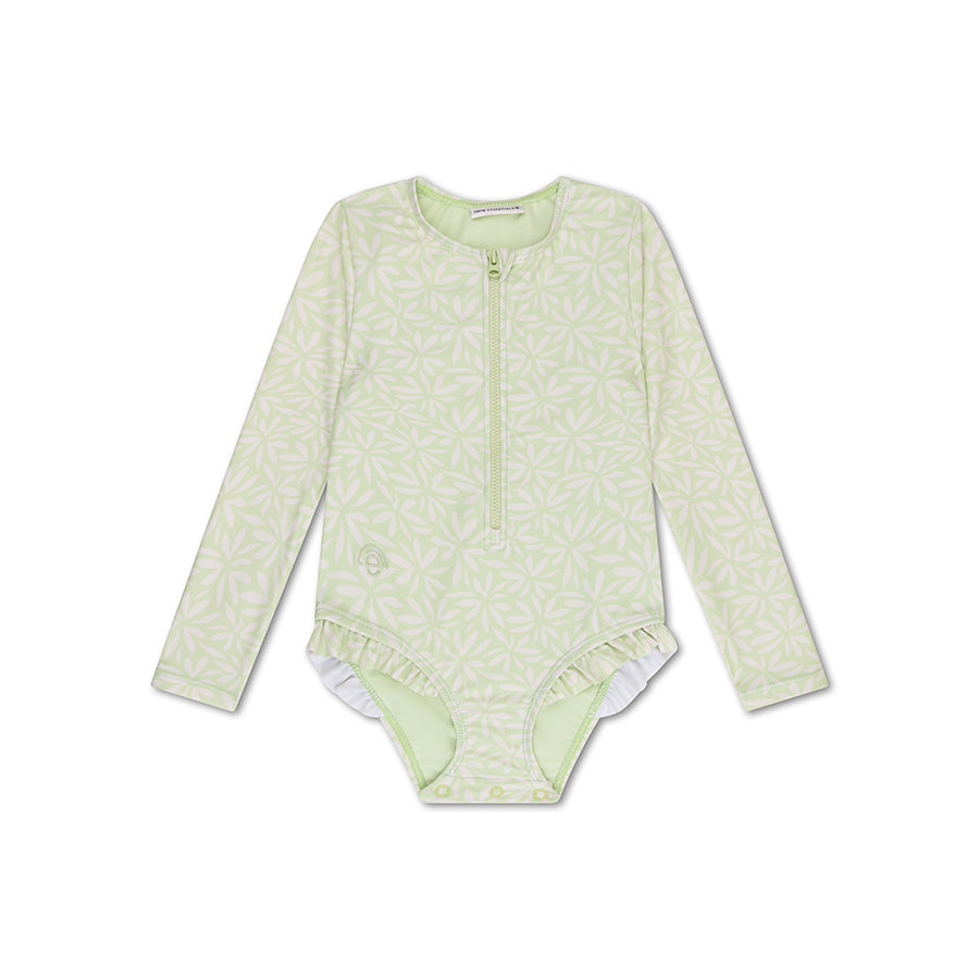 Maillot de bain UV Filles Avec Manches - Vert - Matcha