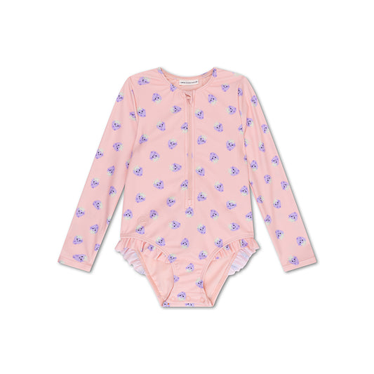 UV Badpak Meisjes Met Lange Mouwen - Roze/Paars - Blackberry