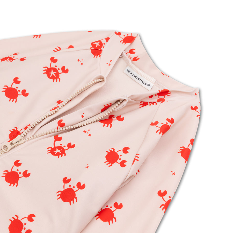 Maillot de bain UV Garçons - Beige/Rouge - Crabby