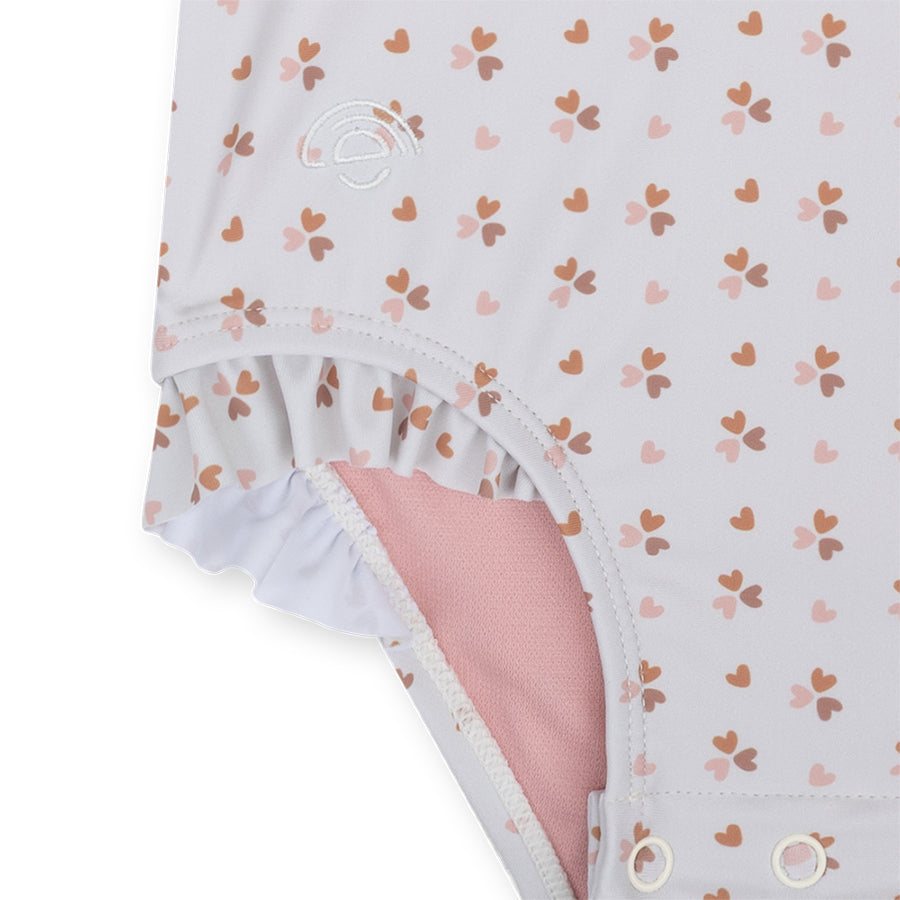 UV Badpak Kinder Met Lange Mouwen - Oudroze - Cozy Hearts