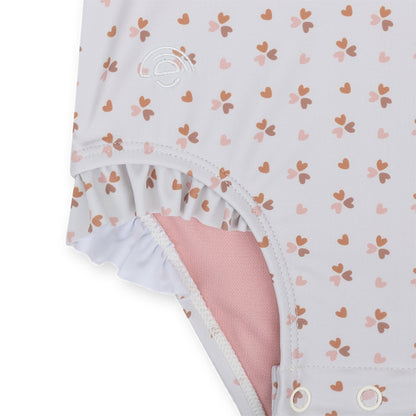 UV Badpak Kinder Met Lange Mouwen - Oudroze - Cozy Hearts
