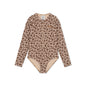 UV Badpak Meisjes Met Lange Mouwen - Oranje - Wild Flower