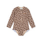 UV Badpak Meisjes Met Lange Mouwen - Oranje - Wild Flower