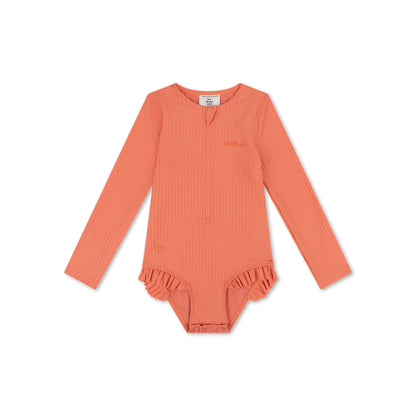 UV Swimsuit Girls With Long Sleeves - Pink - Pink Bay