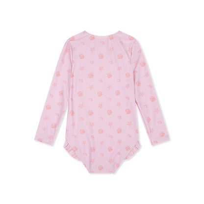 UV Badpak Meisjes Met Lange Mouwen - Roze - Shell Tastic